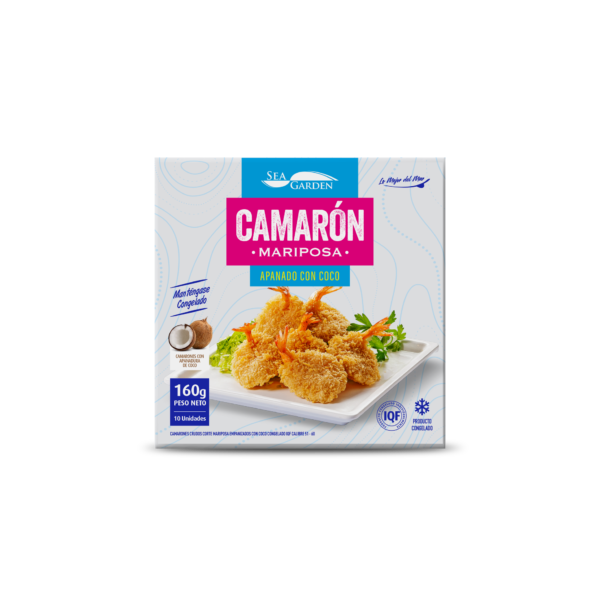 Camaron mariposa apanado en coco 160Gr 10Und. Sea Garden