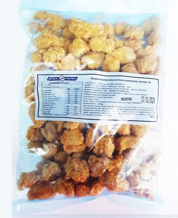 Pop corn de pollo 1Kg Global Protein